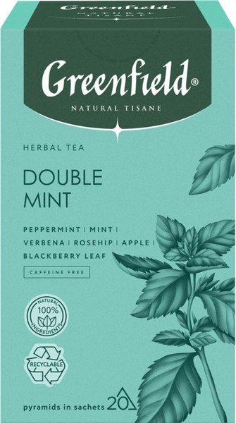 Изображение товара Чайный напиток GREENFIELD Natural Tisane Double Mint (20пак)