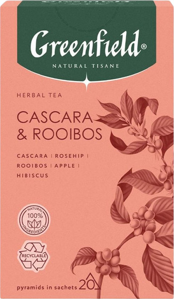 Изображение товара Чайный напиток GREENFIELD Natural Tisane Cascara & Rooibus (20пак)