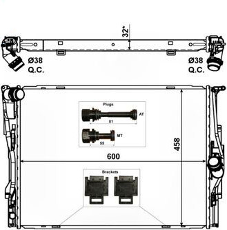 Изображение товара Радиатор системы охлаждения NRF 53473