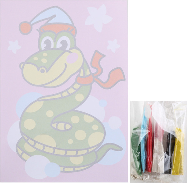 Изображение товара Набор для творчества Lori Фреска. Картина из песка новогодняя. Змейка / Пз/ф-044