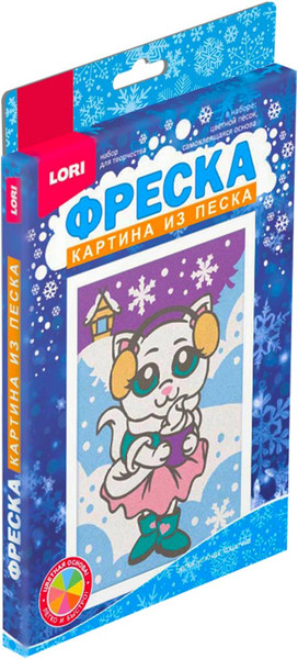Изображение товара Набор для творчества Lori Фреска. Белоснежная кошечка / Пз/ф-040