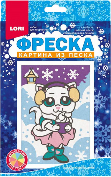 Изображение товара Набор для творчества Lori Фреска. Белоснежная кошечка / Пз/ф-040