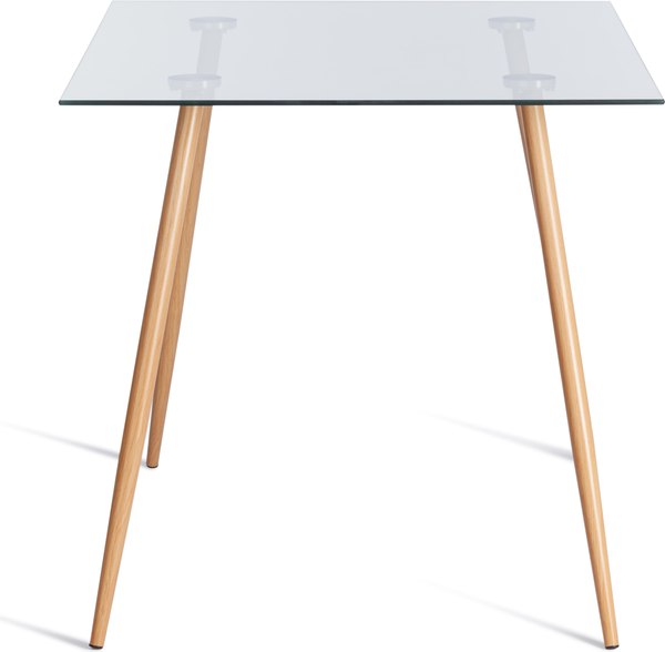 Изображение товара Обеденный стол Tetchair Sophia 80x110x75 металл/стекло/бук (прозрачный)