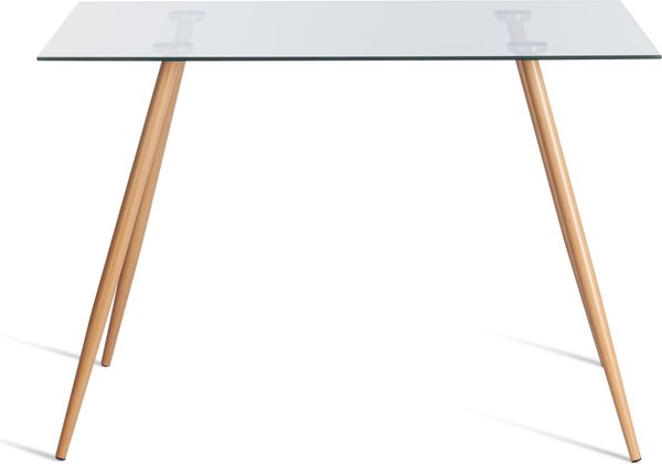 Изображение товара Обеденный стол Tetchair Sophia 80x110x75 металл/стекло/бук (прозрачный)