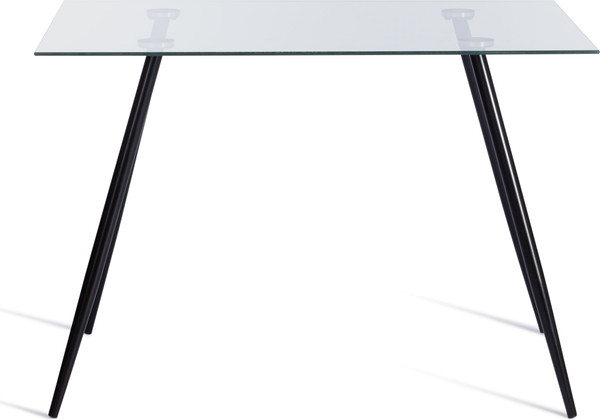 Изображение товара Обеденный стол Tetchair Sophia 80x110x75 металл/стекло (черный/прозрачный)