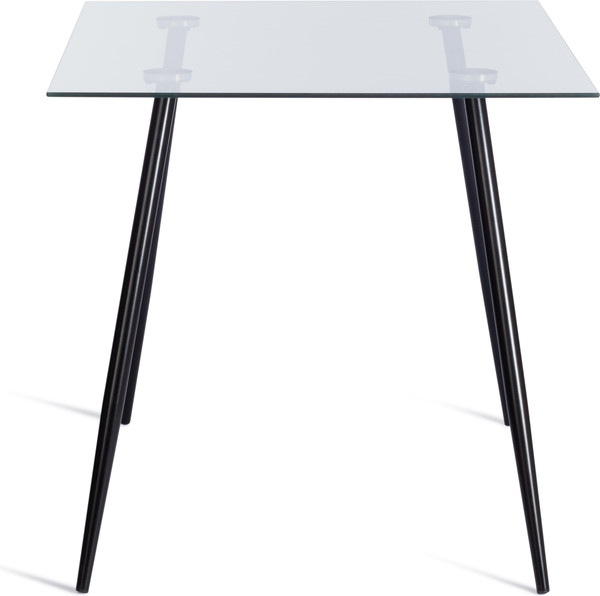 Изображение товара Обеденный стол Tetchair Sophia 80x110x75 металл/стекло (черный/прозрачный)