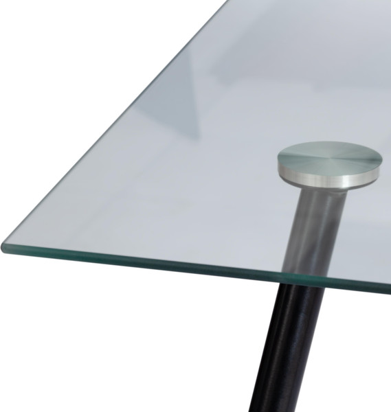 Изображение товара Обеденный стол Tetchair Sophia 80x110x75 металл/стекло (черный/прозрачный)