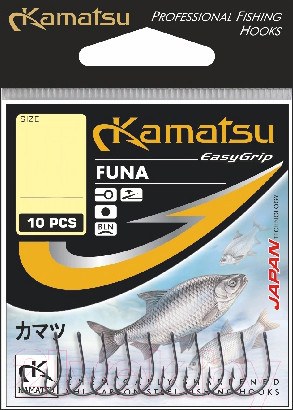 Изображение товара Набор крючков рыболовных KAMATSU Funa / 511200308 (10шт)