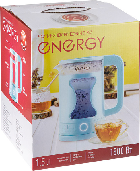 Изображение товара Электрочайник Energy E-257 / 164154 (голубой)