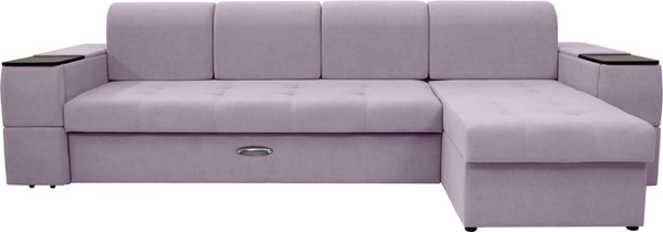Изображение товара Диван угловой Сириус Лидер-13 с оттоманкой НПБ 330x165 (Eva 13 велюр светло-фиолетовый)