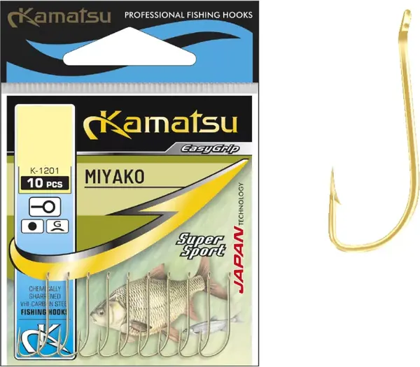 Изображение товара Набор крючков рыболовных KAMATSU Miyako Gold / 513200114 (10шт)