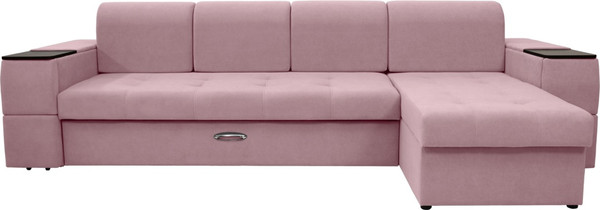 Изображение товара Диван угловой Сириус Лидер-13 с оттоманкой НПБ 330x165 (Eva 14 велюр темно-розовый)