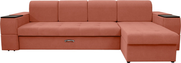 Изображение товара Диван угловой Сириус Лидер-13 с оттоманкой НПБ 330x165 (Eva 17 велюр терракотовый)