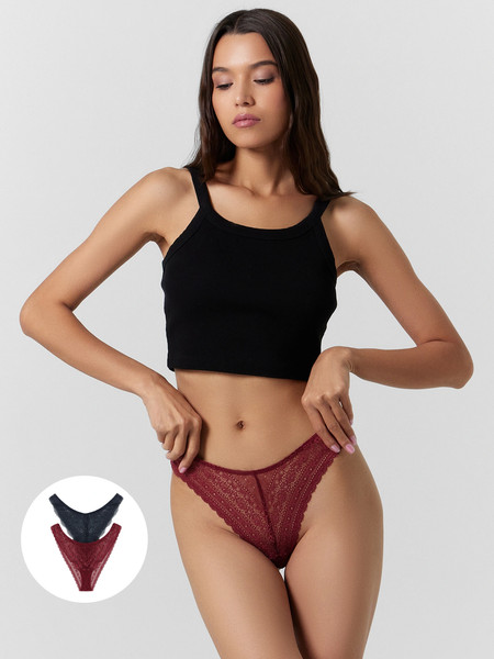 Изображение товара Комплект женских трусов Mark Formelle 412394-2 (р.106, гранатовый)