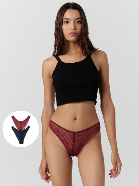 Изображение товара Комплект женских трусов Mark Formelle 412394-2 (р.106, гранатовый-2)