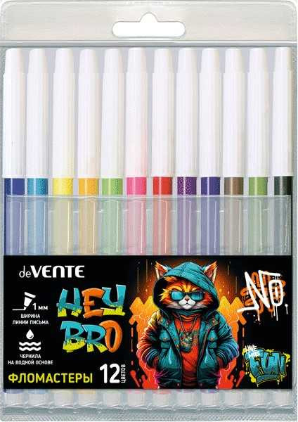 Изображение товара Фломастеры deVente Hey Bro / 5081418 (12цв)