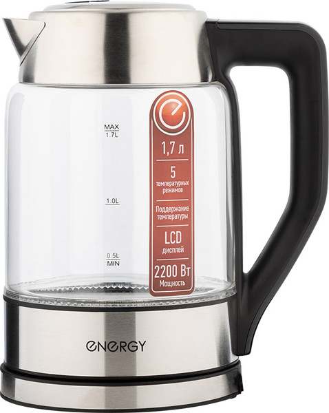 Изображение товара Электрочайник Energy E-207T / 164147 (черный)