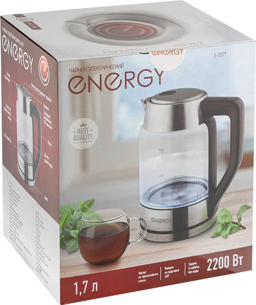 Изображение товара Электрочайник Energy E-207T / 164147 (черный)