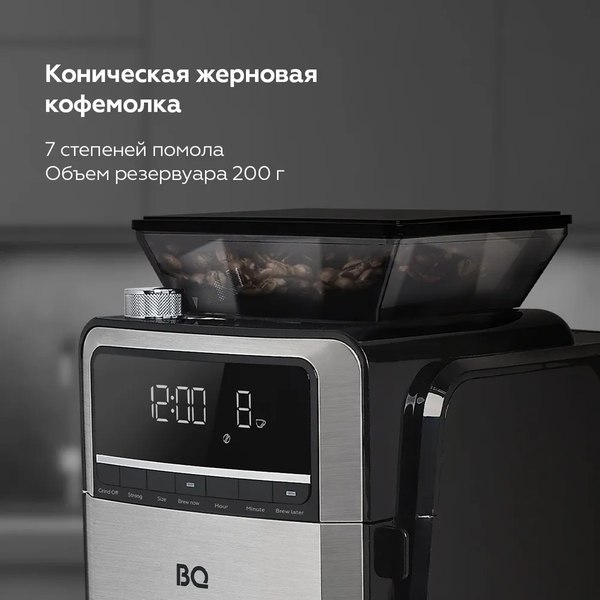 Изображение товара Капельная кофеварка BQ CM3002 (черный/стальной)