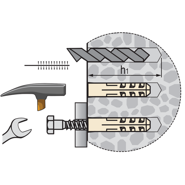 Изображение товара Дюбель универсальный ЕВРОПАРТНЕР PND 12x60-12 (12шт)