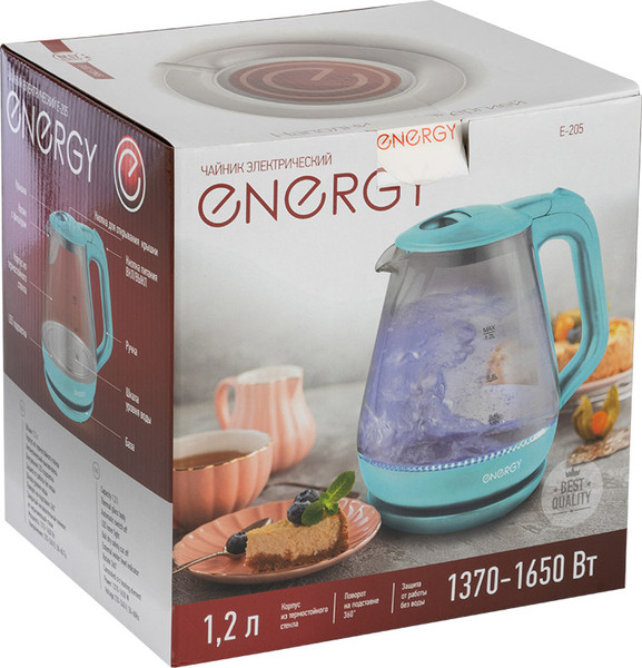 Изображение товара Электрочайник Energy E-205 / 164145 (голубой)