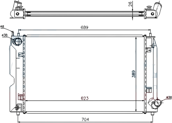 Изображение товара Радиатор системы охлаждения Nissens 64647A