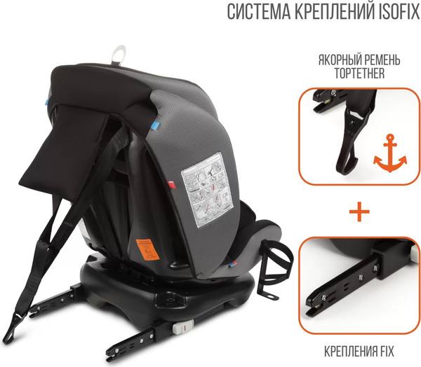 Изображение товара Автокресло Zlatek Cruiser Isofix Lux / KRES4082 (черный/серый)