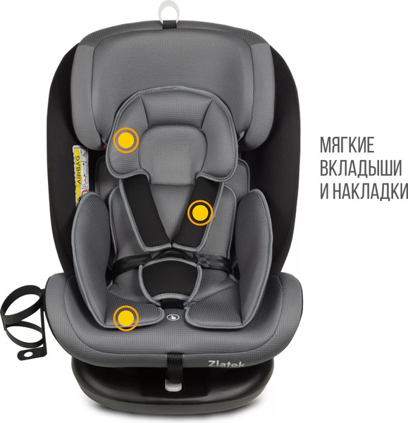 Изображение товара Автокресло Zlatek Cruiser Isofix Lux / KRES3951 (серый/черный)