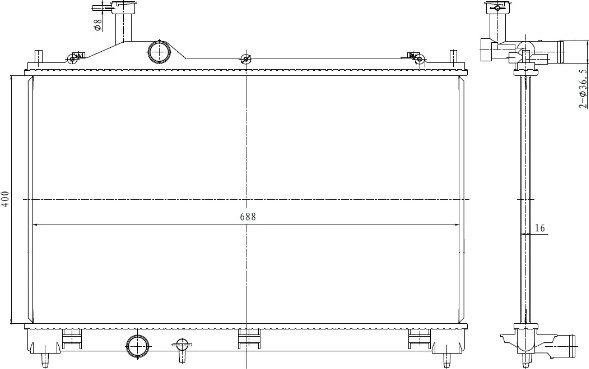 Изображение товара Радиатор системы охлаждения NRF 550025