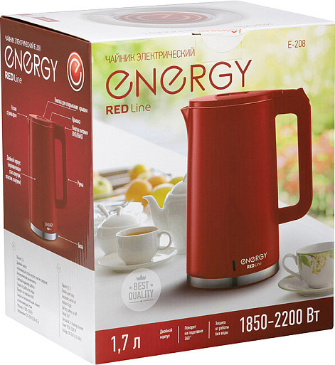Изображение товара Электрочайник Energy E-208 / 164149 (красный)