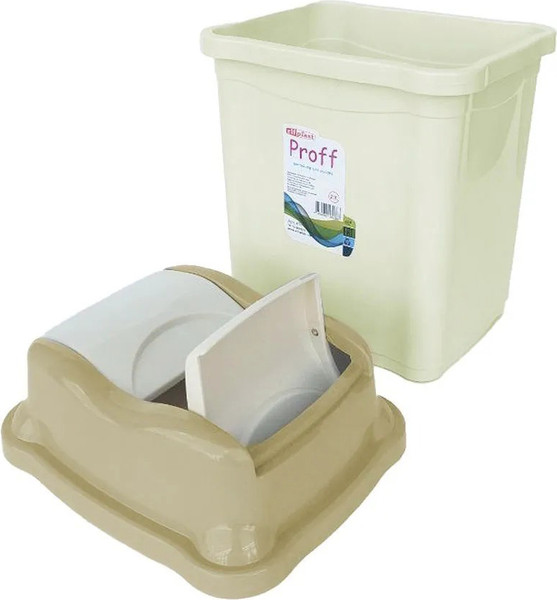 Изображение товара Мусорное ведро Эльфпласт Proff EP477 (5л, слоновая кость/бежевый)