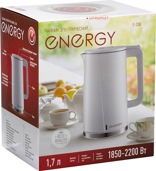 Изображение товара Электрочайник Energy E-208 / 164148 (белый)