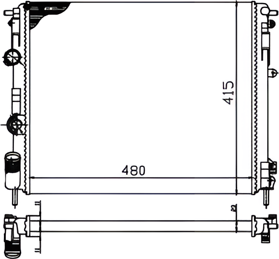 Изображение товара Радиатор системы охлаждения Loro 042-017-0006