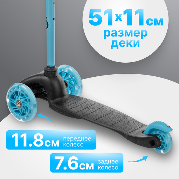 Изображение товара Самокат детский Ricos Funcy MN102 (синий)