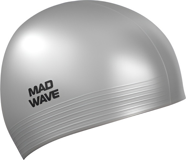 Изображение товара Шапочка для плавания Mad Wave Solid (серебристый)