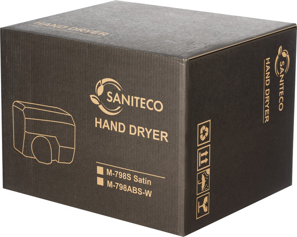 Изображение товара Сушилка для рук Saniteco M-798S (2300W, матовый)