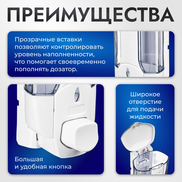 Изображение товара Дозатор Saniteco M-1628 (белый)