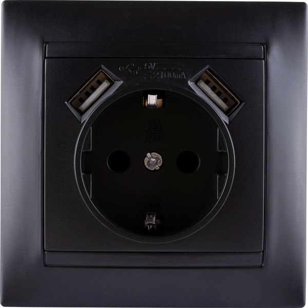 Изображение товара Розетка TDM Лама SQ1815-0642 (графит)