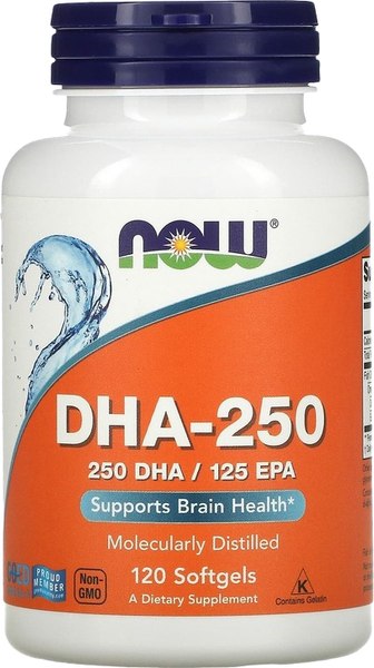 Изображение товара Жирные кислоты NOW Omega DHA-250 75% (120капсул)