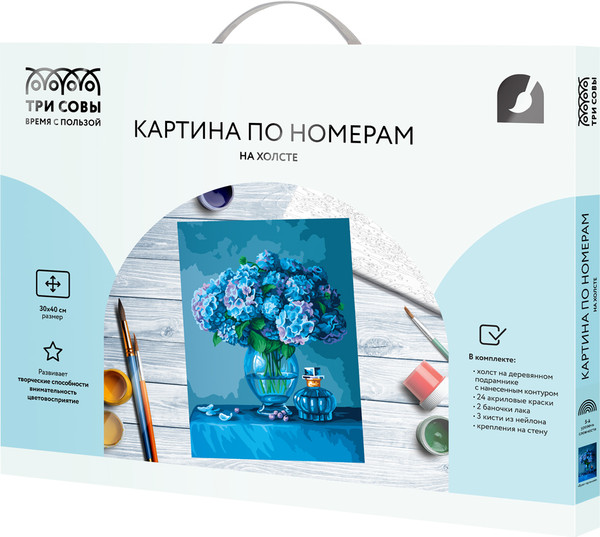 Изображение товара Картина по номерам Три совы Букет гортензий / КХ3040_53876