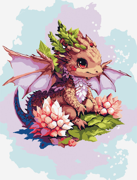 Изображение товара Картина по номерам Три совы Дракон / КХ3040_53843