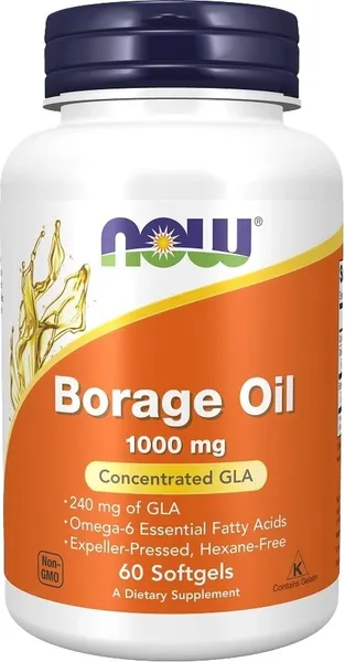 Изображение товара Пищевая добавка NOW Borage Oil 1000мг (60капсул)