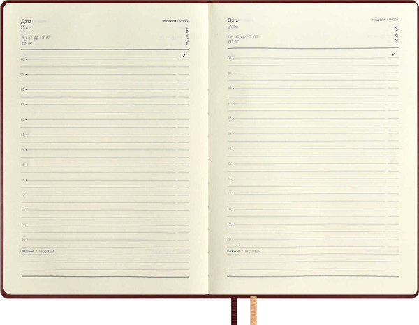 Изображение товара Ежедневник Escalada Сариф / 67185 (160л, бордовый)