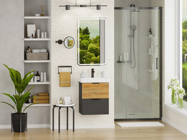 Изображение товара Тумба с умывальником Misty Форест 50 / Э-Фор-09050-0219-2Я+БП-э0002695