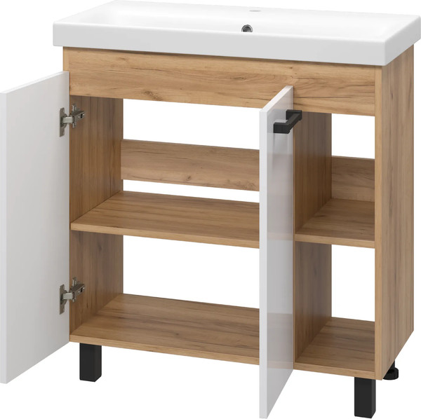 Изображение товара Тумба с умывальником Misty Крафт 80 / П-Кра-07080-011+UM-MOD80SL/1