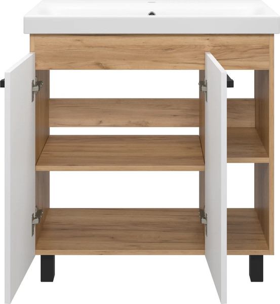 Изображение товара Тумба с умывальником Misty Крафт 80 / П-Кра-07080-011+UM-MOD80SL/1