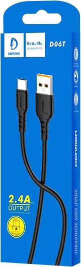 Изображение товара Кабель Denmen D06T Type-C (1м, черный)