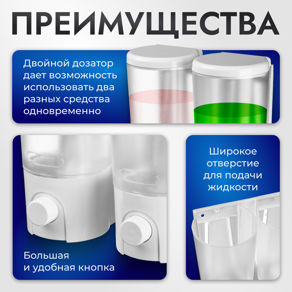 Изображение товара Дозатор Saniteco M-9102 (двойной)