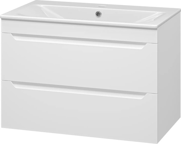 Изображение товара Тумба с умывальником Misty Бриз 80 / П-Бри-09080-012Я+WB.FN/Breeze/80-C/WHT.G/S1