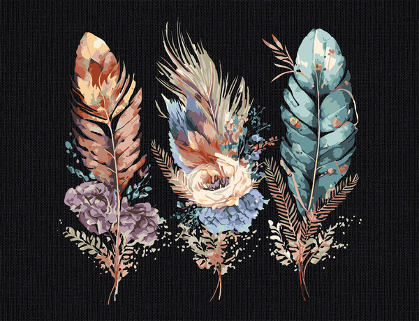 Изображение товара Картина по номерам Три совы Легкость пера / КХп_48148